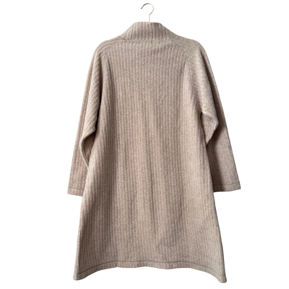 The Territory Ahead Lambswool Ribbed Sweater Dress Tunic Medium Quiet Luxury - Picture 3 of 7